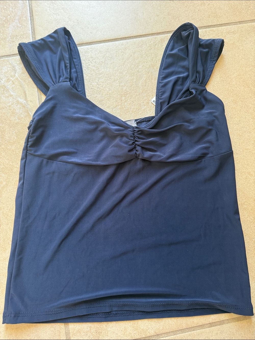 Tilly's Dark Navy Twist-Front Tank